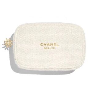 Chanel • White & Gold Fuzzy Case